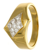 Anello - 18 carati Oro bianco, Oro giallo - 0.18ct. tw. Diamante (Naturale)