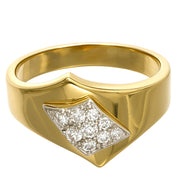 Anello - 18 carati Oro bianco, Oro giallo - 0.18ct. tw. Diamante (Naturale)