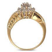 Anello - 14 carati Oro bianco, Oro giallo - 0.41ct. tw. Diamante (Naturale)