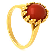 Anello - 18 carati Oro giallo Corallo