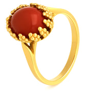 Anello - 18 carati Oro giallo Corallo