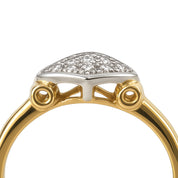 Anello - 18 carati Oro bianco, Oro giallo - 0.095ct. tw. Diamante (Naturale)