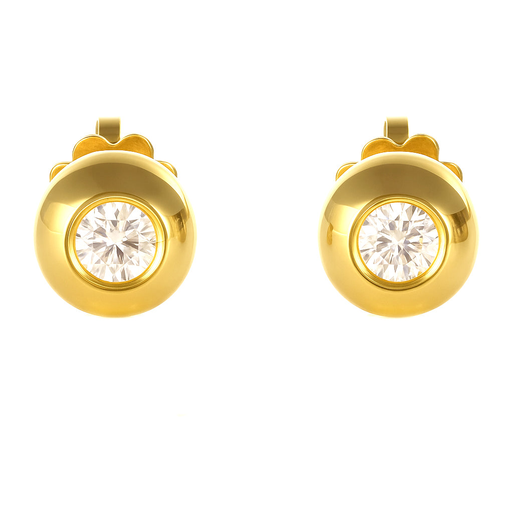 Orecchini - 18 carati Oro giallo - 0.24ct. tw. Diamante (Naturale)