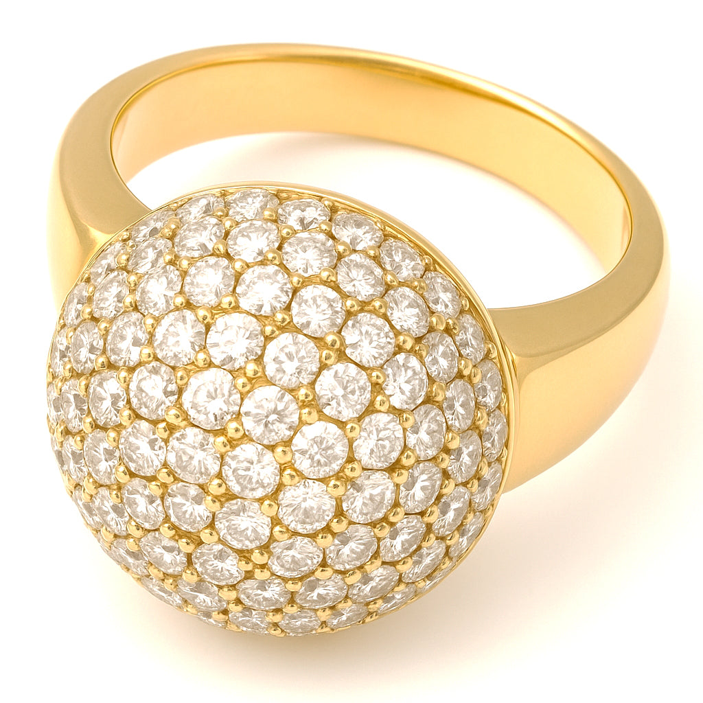 Anello - 18 carati Oro bianco, Oro giallo - 3.00ct. tw. Diamante (Naturale)