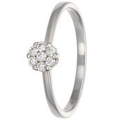 Anello - 18 carati Oro bianco - 0.12ct. tw. Diamante (Naturale)