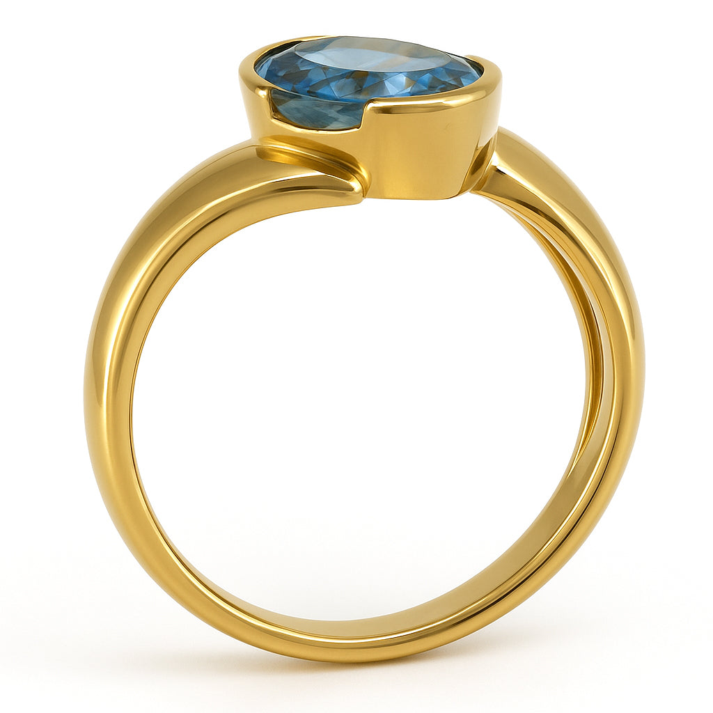 Anello - 18 carati Oro giallo - 2.00ct. tw. Topazio