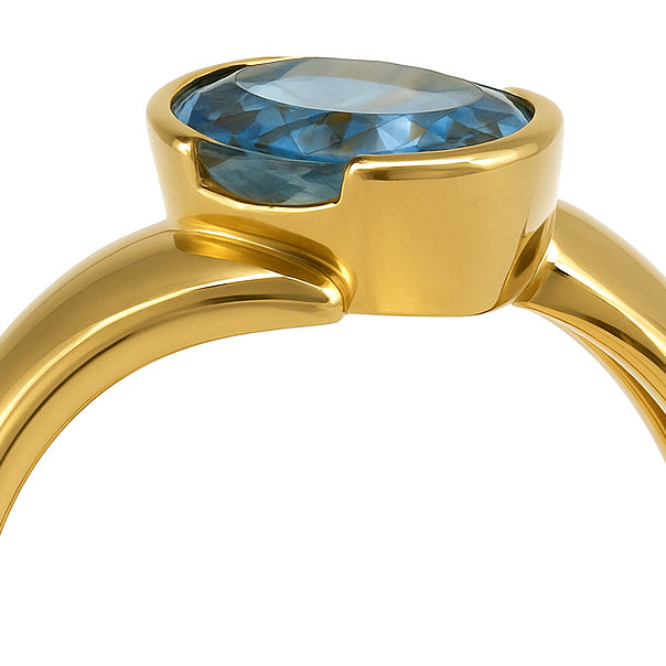 Anello - 18 carati Oro giallo - 2.00ct. tw. Topazio