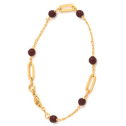 18 carati  , Oro giallo - Bracciale con pietre colorate