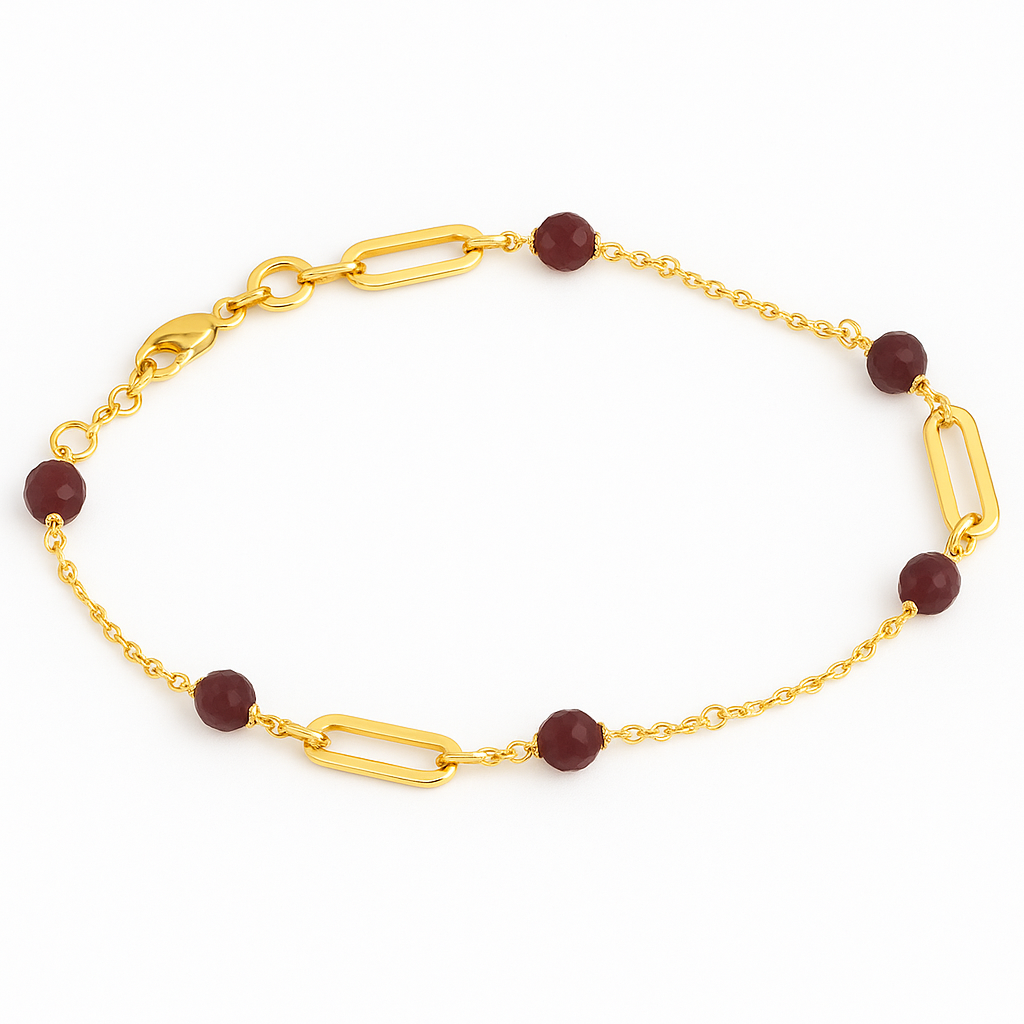 18 carati  , Oro giallo - Bracciale con pietre colorate