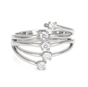 Anello - 18 carati Oro bianco - 0.48ct. tw. Diamante (Naturale)