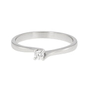 Anello - 18 carati Oro bianco - 0.12ct. tw. Diamante (Naturale)