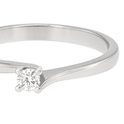 Anello - 18 carati Oro bianco - 0.12ct. tw. Diamante (Naturale)