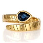 Anello - 18 carati Oro giallo - 0.40ct. tw. Zaffiro