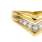 Anello - 18 carati Oro bianco, Oro giallo - 0.105ct. tw. Diamante (Naturale)