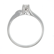 Anello - 18 carati Oro bianco- 0.08ct. tw. Diamante (Naturale)
