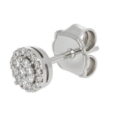 Orecchini - 18 carati Oro bianco - 0.26ct. tw. Diamante (Naturale)