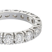 Anello - 18 carati Oro bianco - 3.40ct. tw. Diamante (Naturale)