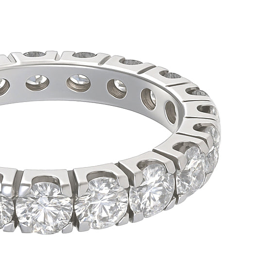 Anello - 18 carati Oro bianco - 3.40ct. tw. Diamante (Naturale)