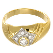 Anello - 18 carati Oro bianco, Oro giallo - 0.30ct. tw. Diamante (Naturale)