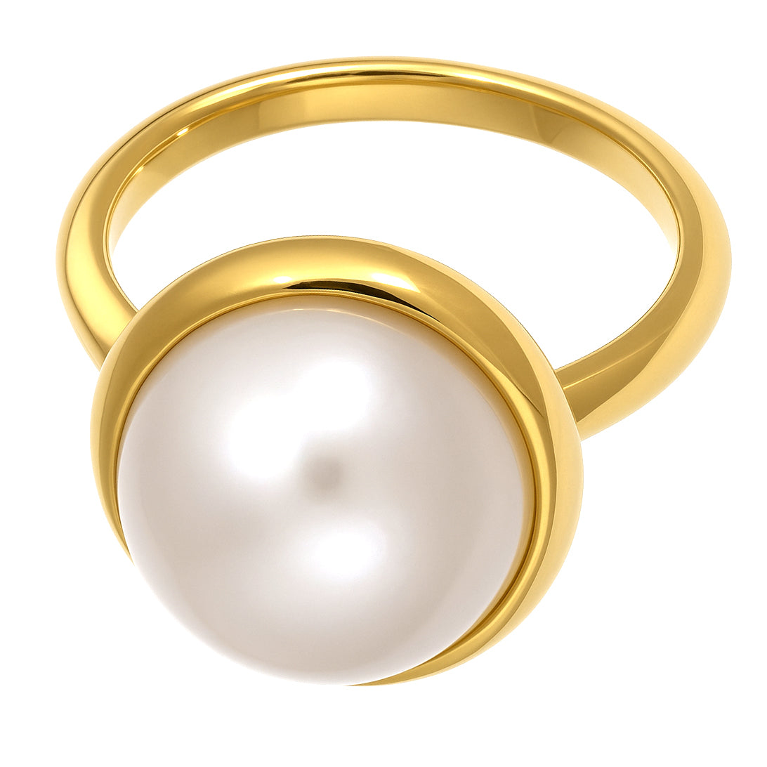 Anello - 18 carati Oro giallo - Perla