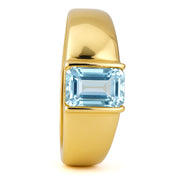 Anello - 18 carati Oro giallo - 1.33ct. tw. Acquamarina