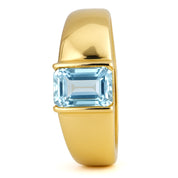 Anello - 18 carati Oro giallo - 1.33ct. tw. Acquamarina