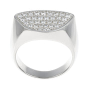 Anello - 18 carati Oro bianco - 0.74ct. tw. Diamante (Naturale)