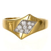 Anello - 18 carati Oro bianco, Oro giallo - 0.18ct. tw. Diamante (Naturale)