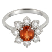 Anello - 18 carati Oro bianco - 1.32ct. tw. Zaffiro - Diamante