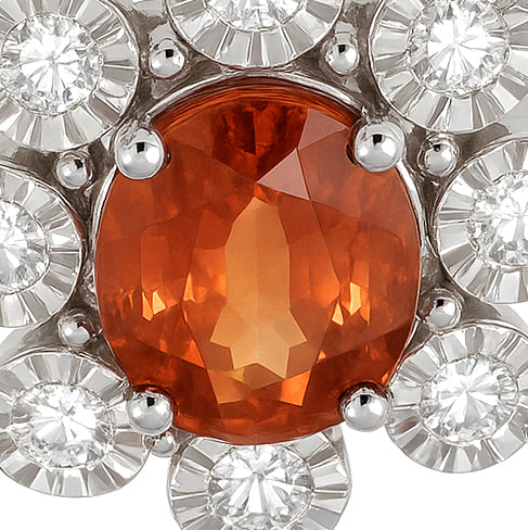 Anello - 18 carati Oro bianco - 1.32ct. tw. Zaffiro - Diamante