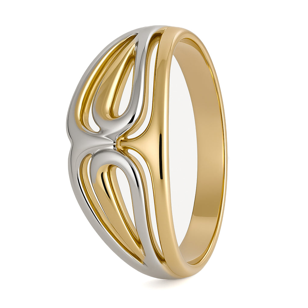 Anello - 18 carati Oro bianco, Oro giallo