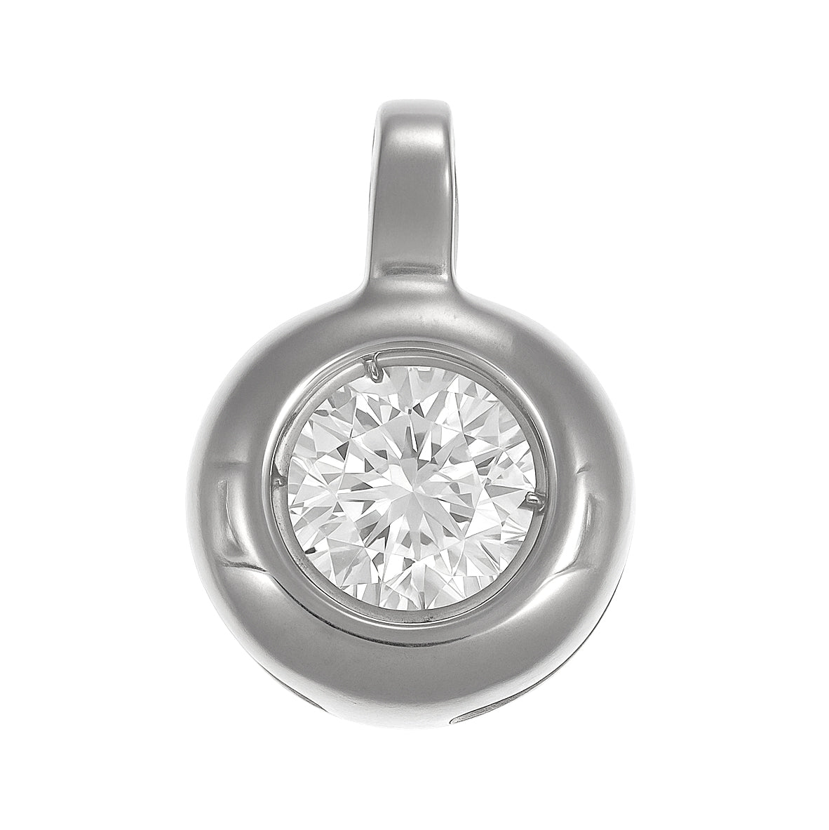 Ciondolo - 18 carati Oro bianco - 0.14ct. tw. Diamante (Naturale)