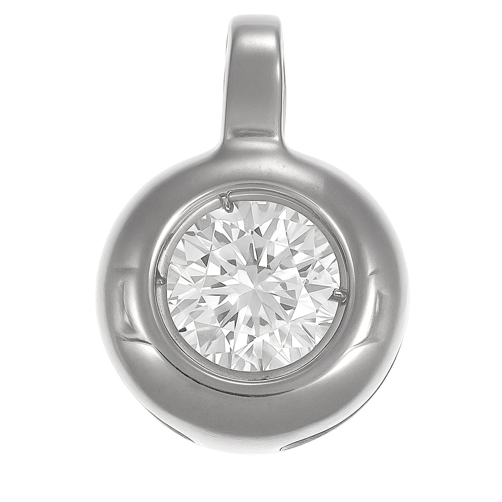 Ciondolo - 18 carati Oro bianco - 0.14ct. tw. Diamante (Naturale)