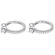 Orecchini - 18 carati Oro bianco - 0.67ct. tw. Diamante (Naturale)