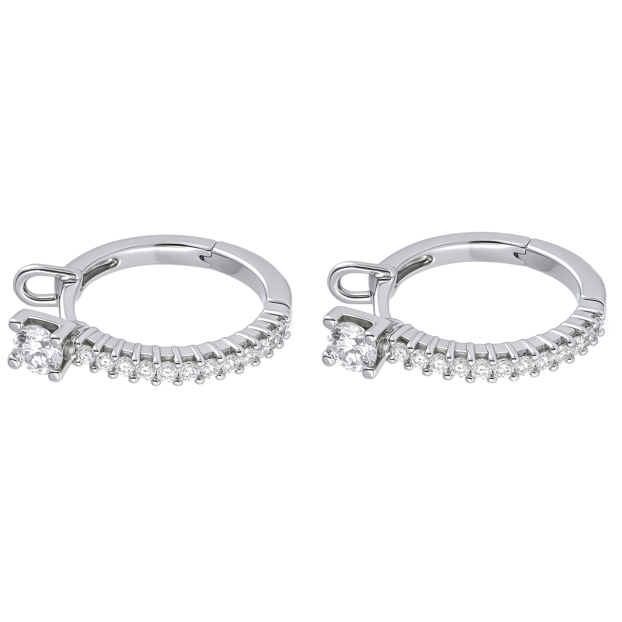 Orecchini - 18 carati Oro bianco - 0.67ct. tw. Diamante (Naturale)