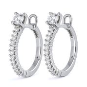 Orecchini - 18 carati Oro bianco - 0.67ct. tw. Diamante (Naturale)