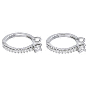 Orecchini - 18 carati Oro bianco - 0.67ct. tw. Diamante (Naturale)