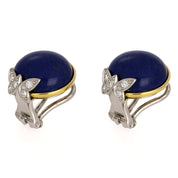 Orecchini - 18 carati Oro bianco, Oro giallo - 16.08ct. tw. Lapislazzuli - Diamante
