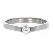 Anello - 18 carati Oro bianco - 0.11ct. tw. Diamante (Naturale)