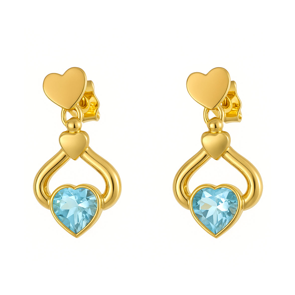 Orecchini - 18 carati Oro giallo - 1.50ct. tw. Topazio