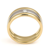 Anello - 18 carati Oro giallo - 0.10ct. tw. Diamante (Naturale)