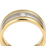 Anello - 18 carati Oro giallo - 0.10ct. tw. Diamante (Naturale)