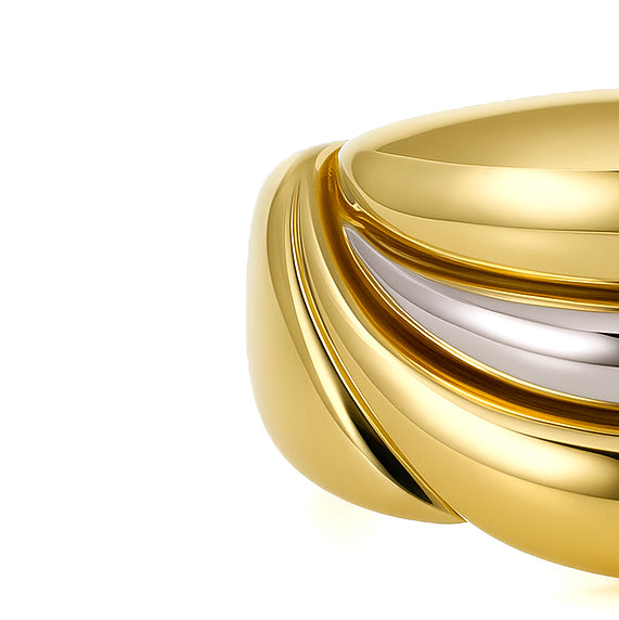 Anello - 18 carati Oro bianco, Oro giallo