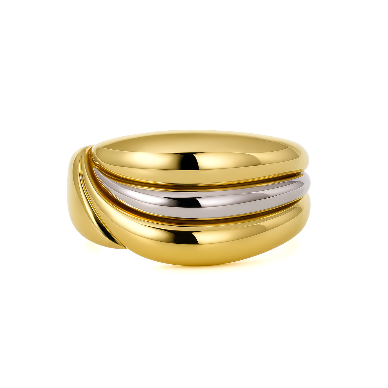 Anello - 18 carati Oro bianco, Oro giallo