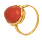 Anello - 18 carati Oro giallo Corallo