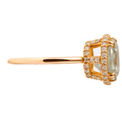 Anello - 18 carati Oro giallo - 3.78ct. tw. Quarzo - Diamante