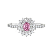 Anello - 18 carati Oro bianco - 0.73ct. tw. Zaffiro - Diamante