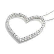 Collana con ciondolo - 18 carati Oro bianco - 0.57ct. tw. Diamante (Naturale)