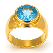 Anello - 18 carati Oro giallo - 2.25ct. tw. Topazio