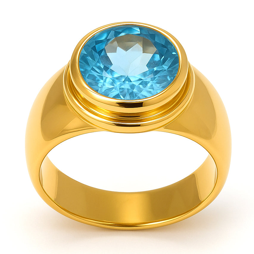 Anello - 18 carati Oro giallo - 2.25ct. tw. Topazio